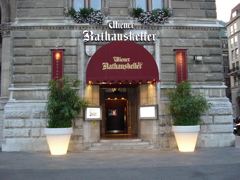 Hochzeitslimousine und Wiener Rathauskeller in Wien